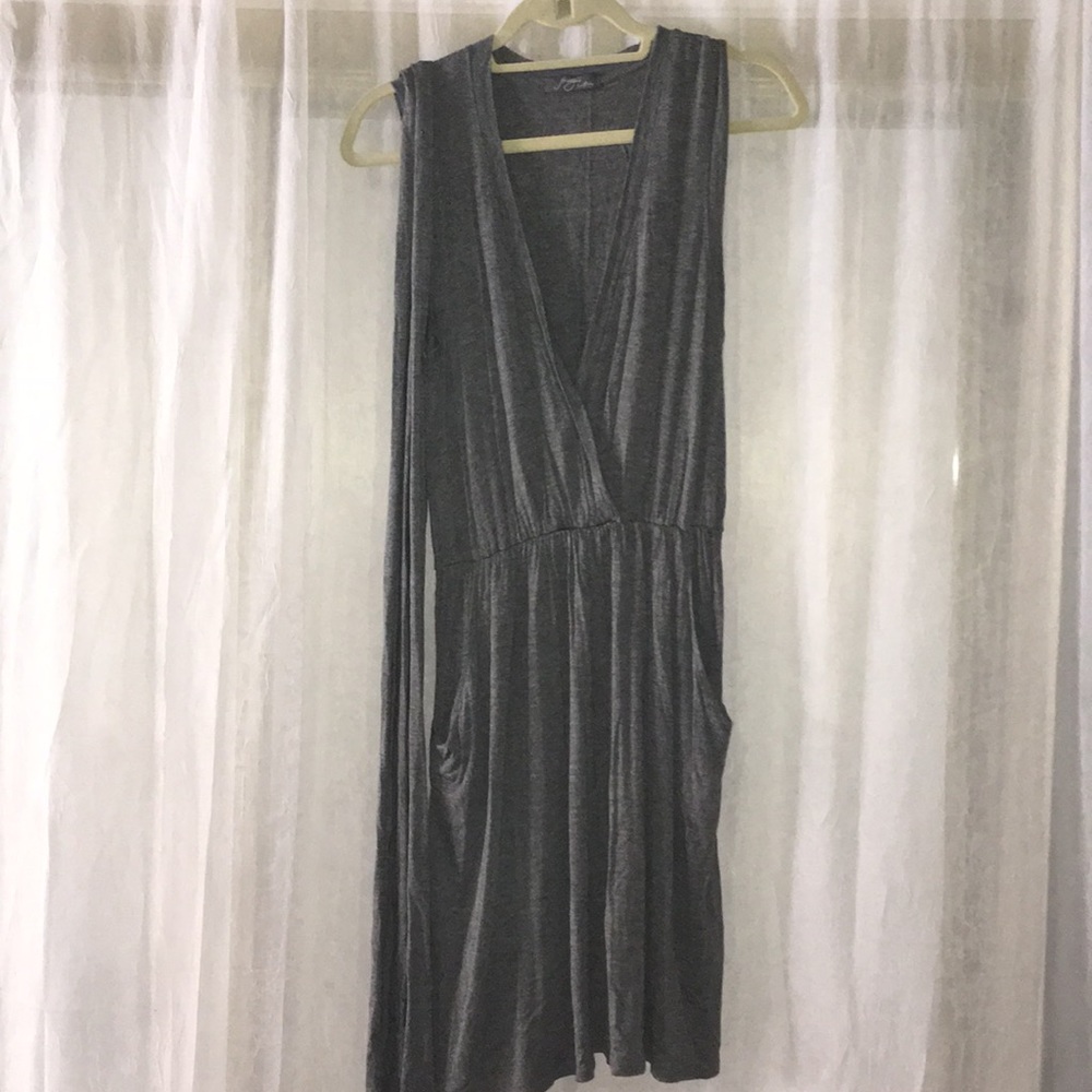 Frenzii gray jersey dress with wrap
